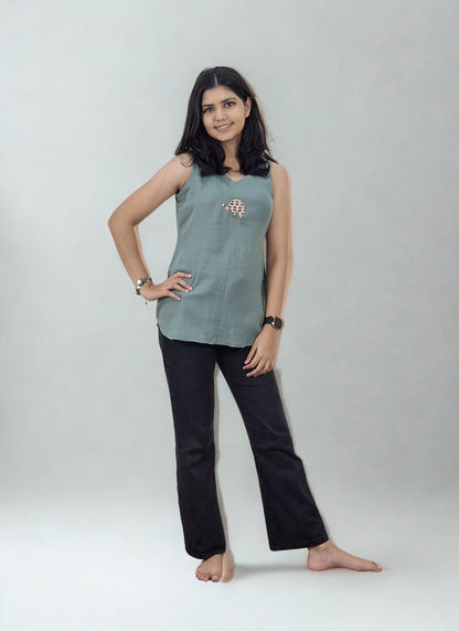 Organic Cotton Patchwork Short Top