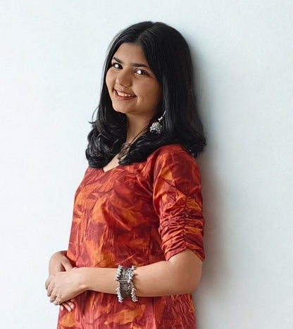 Handloom Cotton Tie n Dye Stright Kurti