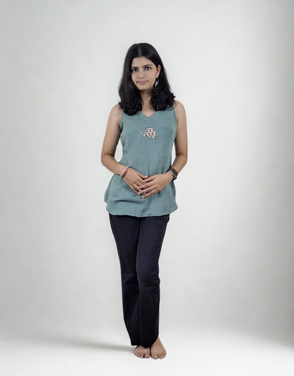 Organic Cotton Patchwork Short Top