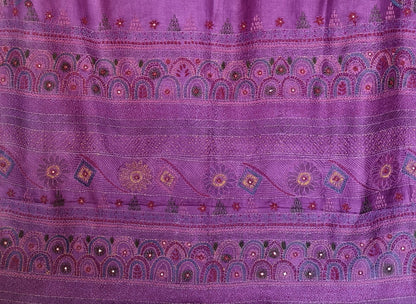 Semi Tussar Gichha Hand Embroidered Saree
