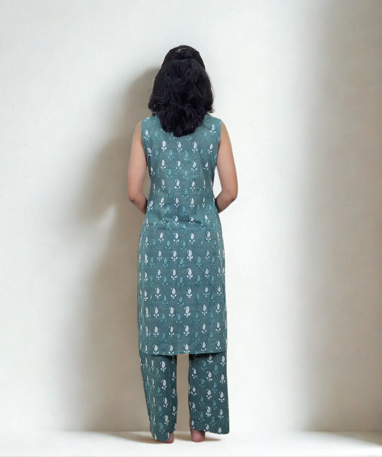 Handblock Cotton Co-ord Set