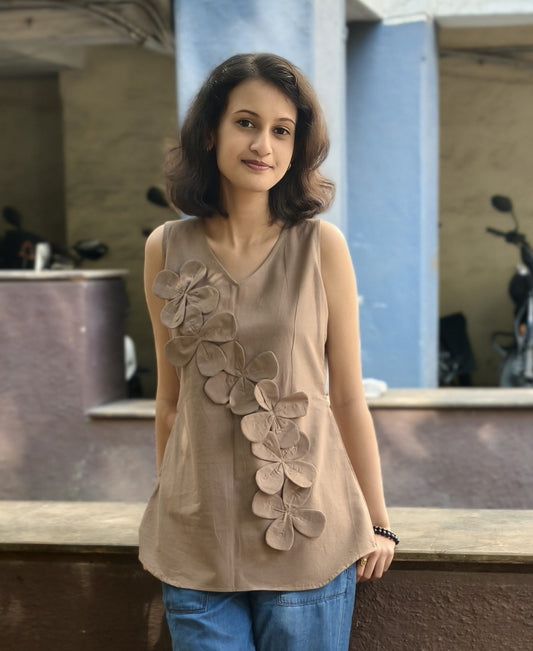 Pure Cotton Hand Crafted Short Top