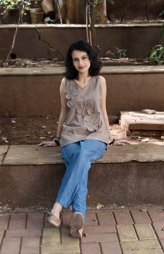 Pure Cotton Hand Crafted Short Top