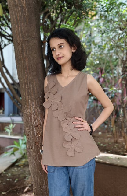 Pure Cotton Hand Crafted Short Top