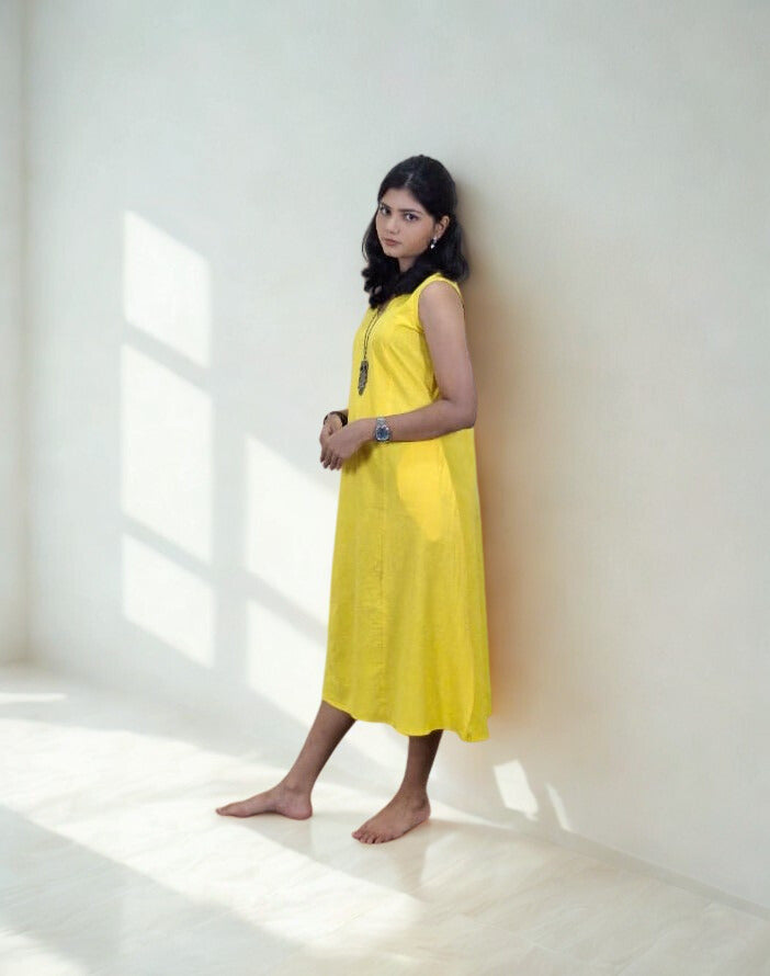 Handwoven Handspun Cotton Plain One Piece