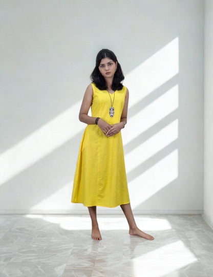 Handwoven Handspun Cotton Plain One Piece