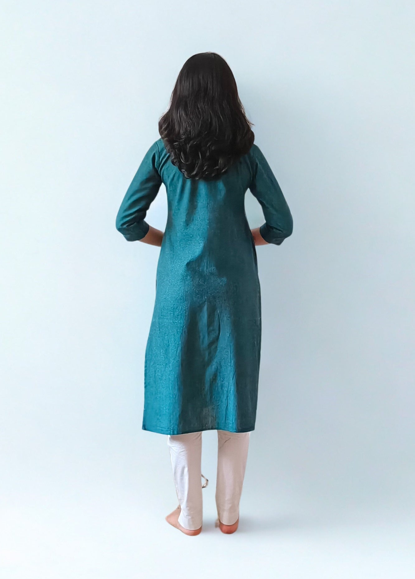 Khadi Patchwork Straight Kurti