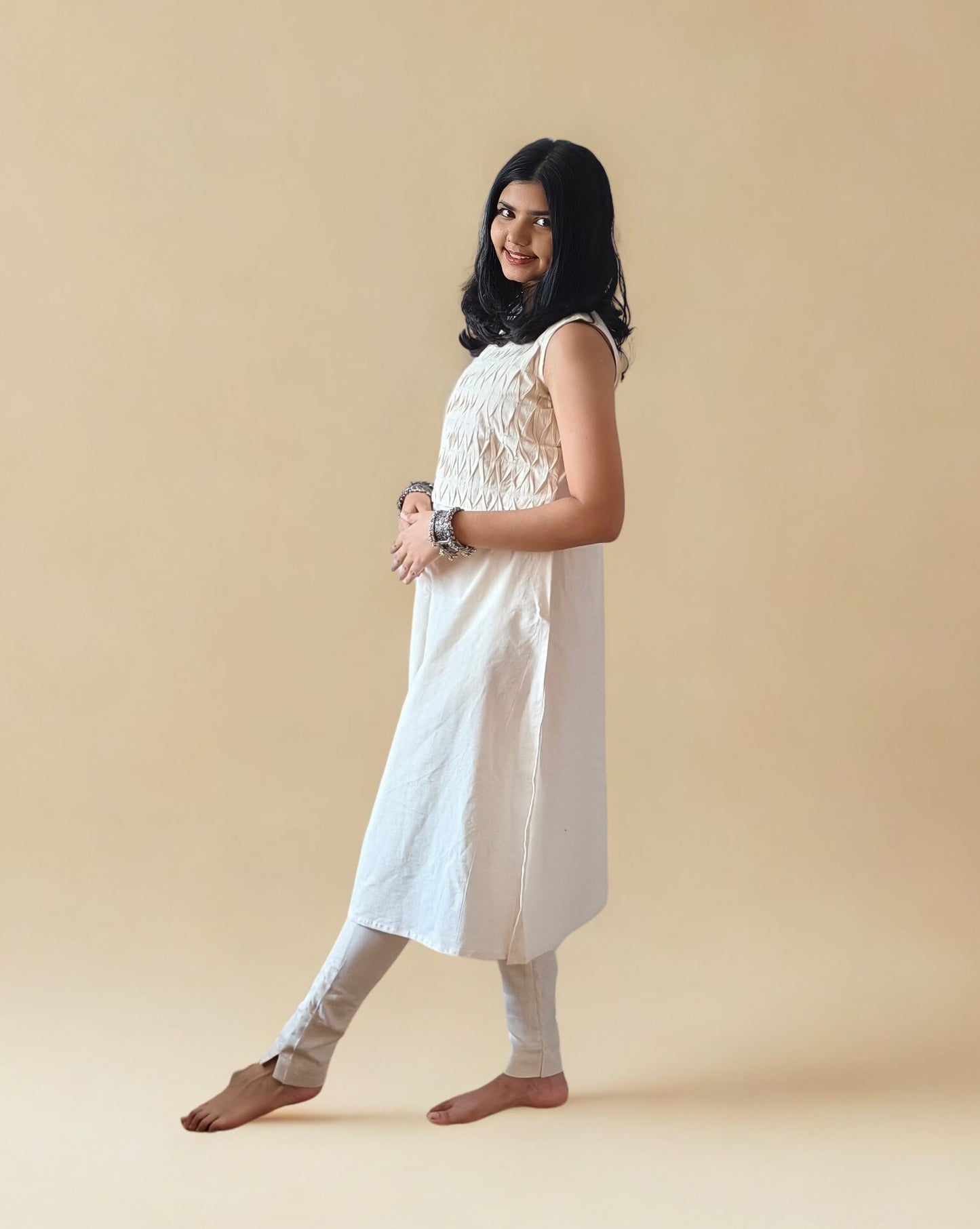 Cotton Hand crafted Straight Kurti