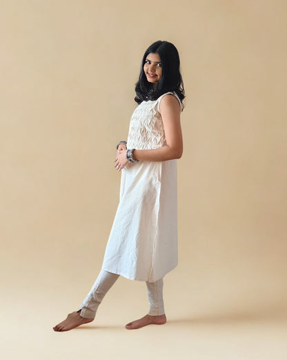 Cotton Hand crafted Straight Kurti