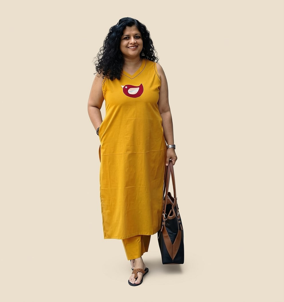 Pure Cotton Hand Crafted Straight Kurti