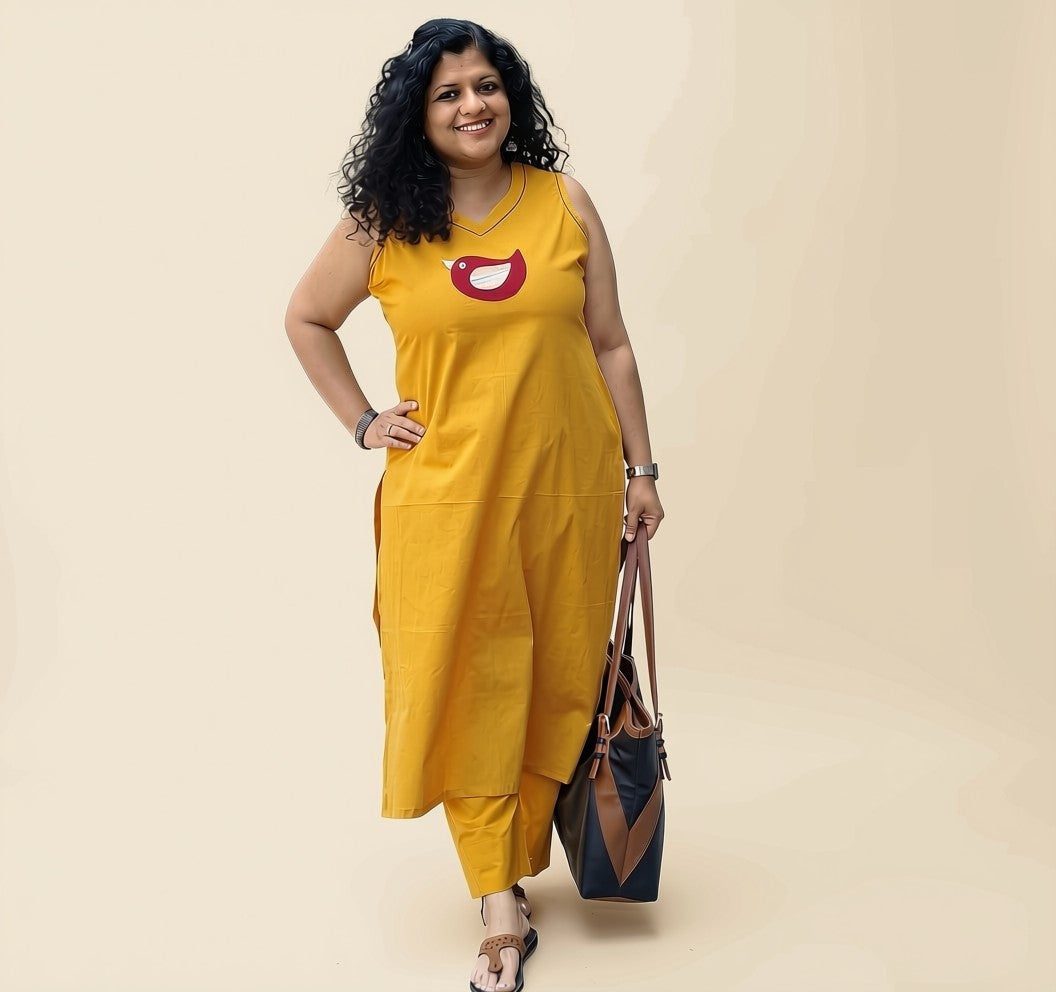 Pure Cotton Hand Crafted Straight Kurti