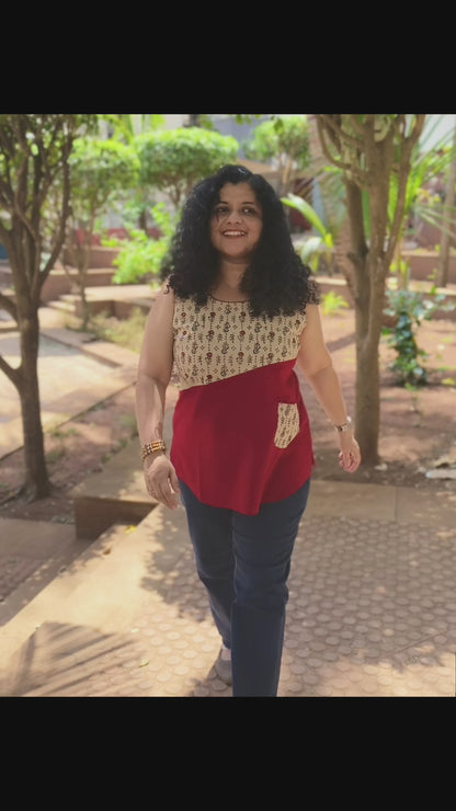 Pure Cotton Hand Crafted Short Top